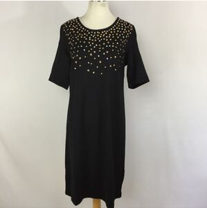 C Wonder 10 Dress Black Gold Bling Star Embellishments